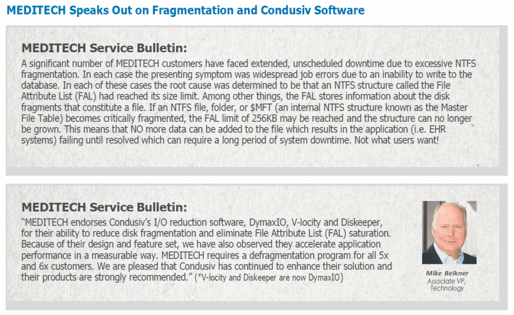 FAL Remediation and Improved Performance for MEDITECH
