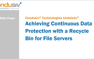 Undelete - Achieving Continuous Data Protection with a Recycle Bin for File Servers