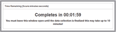 IOAT Data Collection Countdown Screenshot
