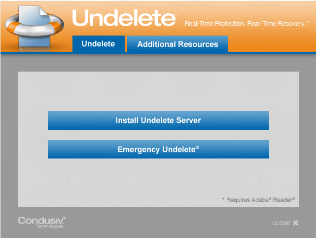 Undelete-Server-Install
