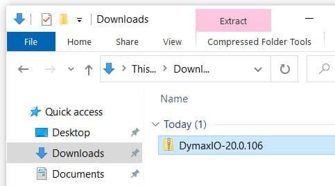 DymaxIO Fast Data Software Control Panel Screenshot