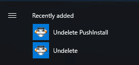 Undelete PushInstall